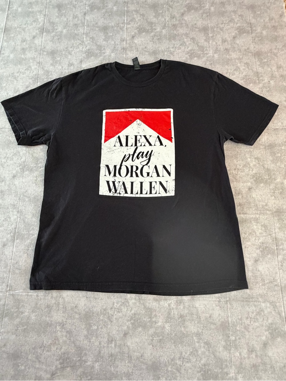 Gildan Softstyle Morgan Wallen Alexa Play Black Country Music T-Shirt XL